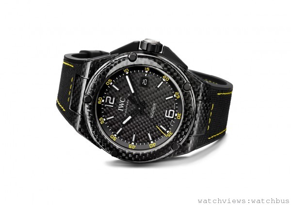 工程師碳鋼高性能自動錶，型號IW322401，直徑46毫米碳鋼錶殼，黑色錶盤，大三針以及日期功能，80110型自動機芯，防水120米，限量100只，參考價NTD808,000。