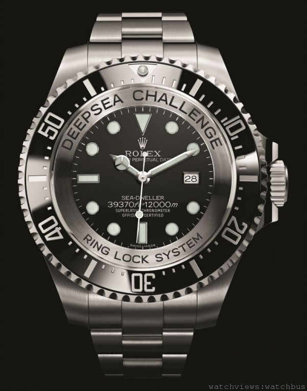 Rolex Deepsea Challenge腕錶下潛至海平面下10,898米（35,756英呎）的海底，克服了在深海探險活動中所遇到的技術難題，也由此開啟了深海探險的新篇章。這款實驗型腕錶防水深度可達12,000米（39,370英呎），是專為深海探險活動而設計和製造。