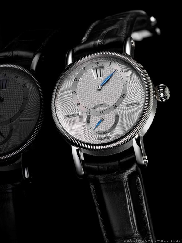 瑞寶錶30週年限量三針一線不鏽鋼腕錶，不鏽剛錶殼，直徑40豪米，時、分、秒，C. 283自動上鍊機芯，動力儲存約42小時，全球限量300只，定價302,000元。