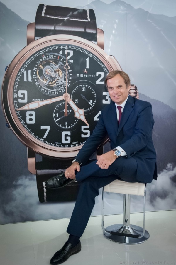 ZENITH 真力時錶廠全球總裁 Mr. Jean-Frédéric Dufour 親臨寶鴻堂鐘表，為ZENITH 真力時PILOT飛行員腕錶上市活動揭開序幕。