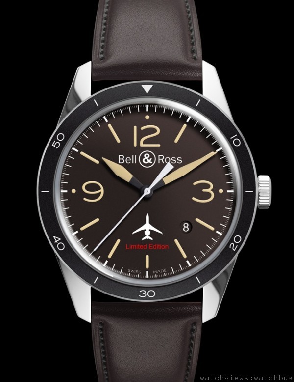 Vintage BR 123 Falcon自動腕錶，不鏽鋼錶殼，錶徑41毫米，時、分、秒、日期， ETA2892自動上鍊機芯，防水100米。