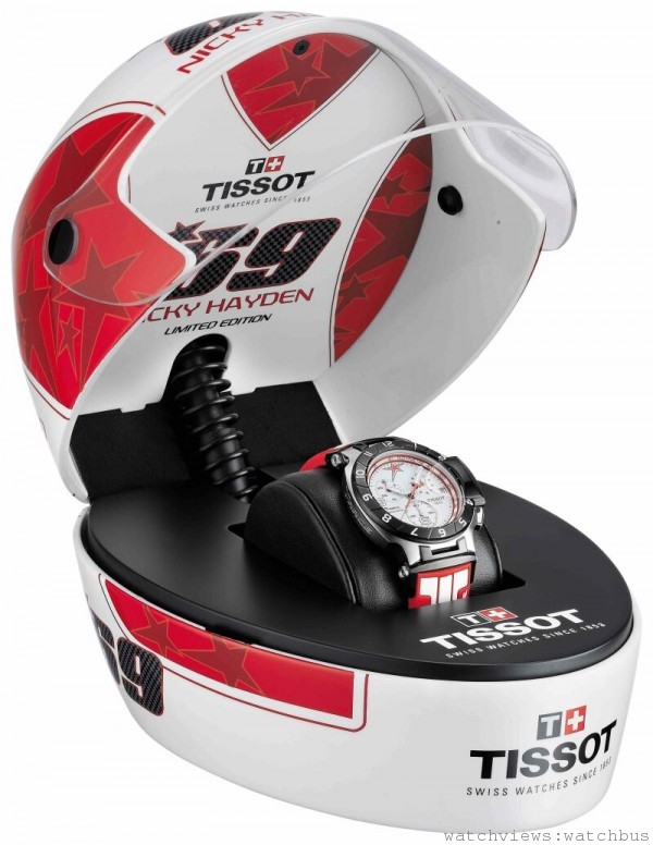 TISSOT T-Race Nicky Hayden 2013限量腕錶專屬安全帽造型收藏錶盒