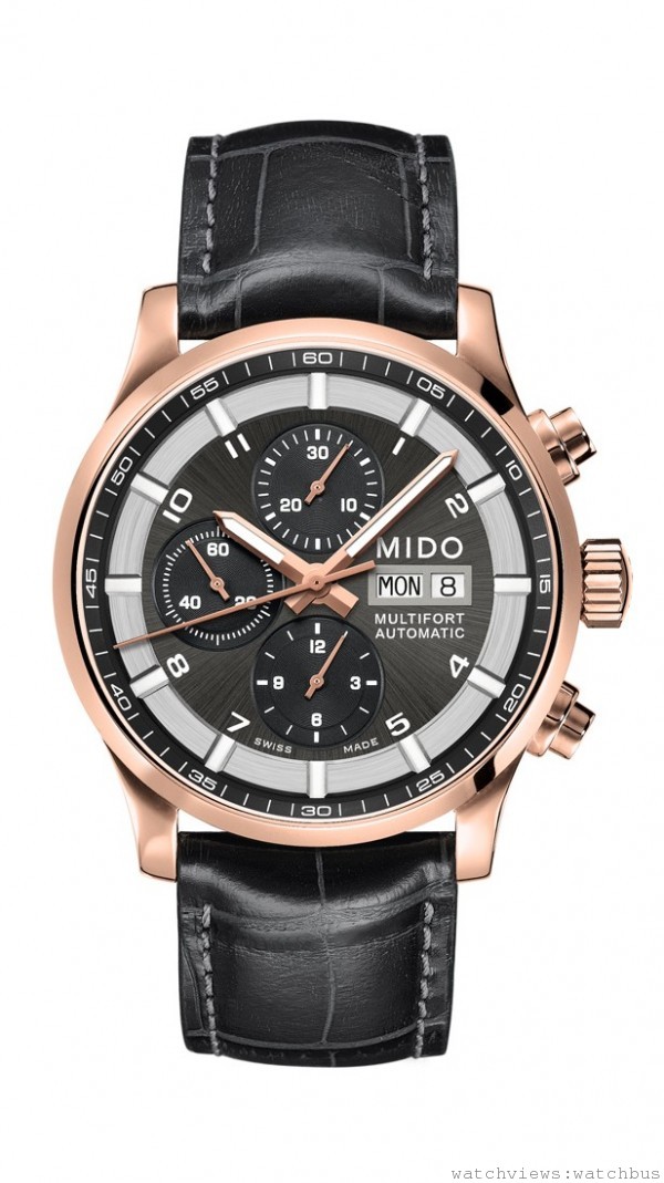 Multifort先鋒系列極速黑金三眼計時碼錶，定價NT$59,300。