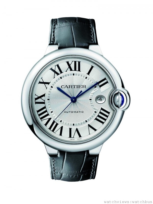 10.卡地亞Ballon Bleu de Cartier系列腕錶，精鋼錶殼搭載自動機芯，日期窗功能設於3點鐘方向，參考售價約NTD178,000元。