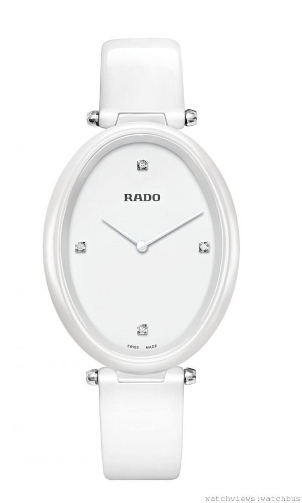 雷達表(RADO)伊莎系列Esenza Ceramic Touch，型號R53092715，建議售價74,700元。