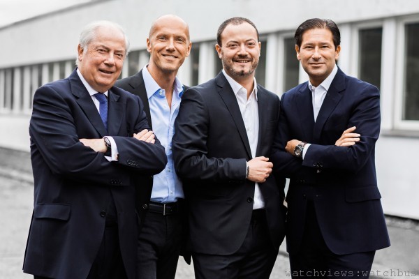 Manufacture Royale目前的經營團隊，左起Gérard Gouten、David Gouten、Alexis Gouten和Marc Guten
