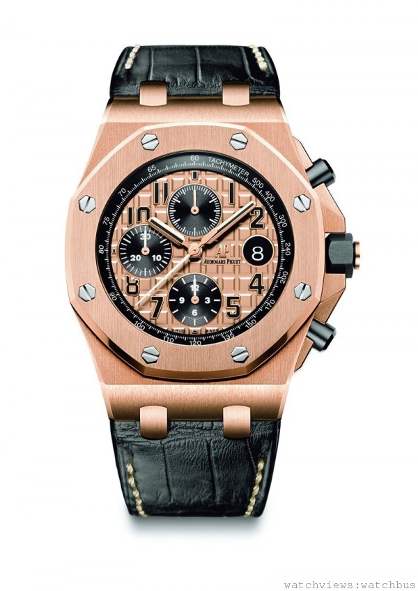 愛彼皇家橡樹離岸型42毫米玫瑰金計時碼錶，售價NTD1,250,000