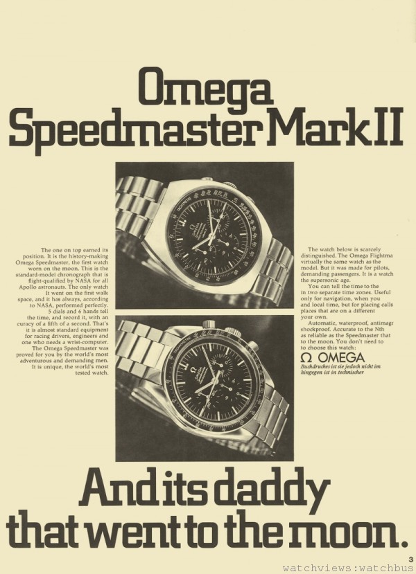 當年Speedmaster Professional Mark II的廣告海報