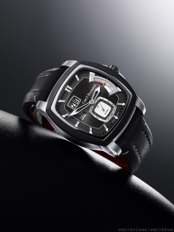 EvoTec PowerReserve動力儲存腕錶，精鋼錶殼，直徑43.75x44.5毫米，小三針、星期、儲能指示與大日曆窗功能，CFB A1002自動上鍊機芯，儲能55小時。