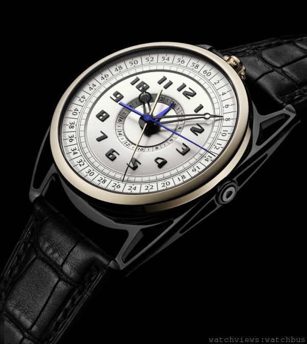 DB28 Maxichrono計時腕錶，18K玫瑰金錶殼，錶徑45毫米，時、分、計時秒針、計時分針、計時時針同軸指示，Cal.DB2030手上鍊機芯、每小時振頻36,000次、5日動力儲存，藍寶石水晶鏡面、底蓋，黑色鱷魚皮錶帶，18K玫瑰金錶扣。