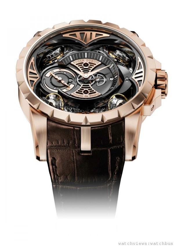 Excalibur Quatuor 玫瑰金腕錶，建議售價：NT$ 15,410,000