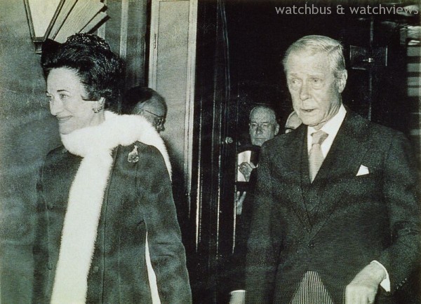 溫莎公爵伉儷，可見溫莎公爵夫人佩戴著名的美洲豹胸針。