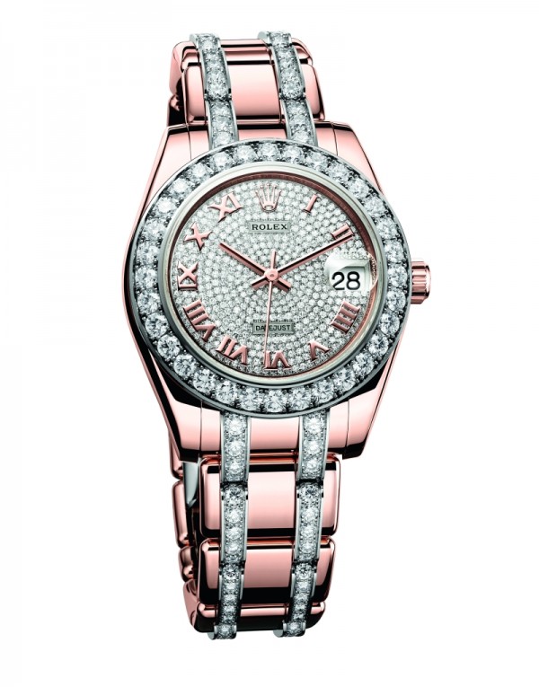 OYSTER PERPETUAL DATEJUST PEARLMASTER 34 - EVEROSE GOLD