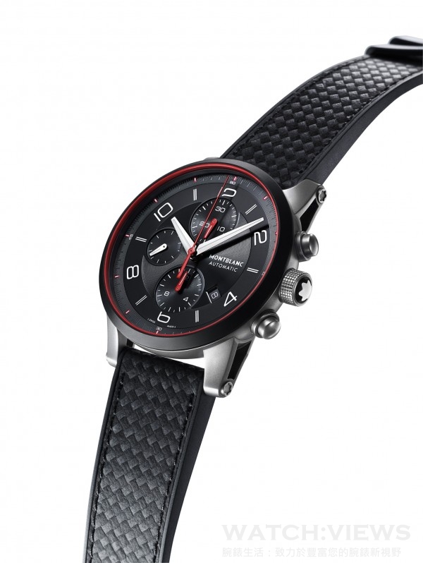 112604 萬寶龍TimeWalker系列都會極速(Urban Speed)計時腕錶，建議售價約NT$171,600 (白底情境圖)