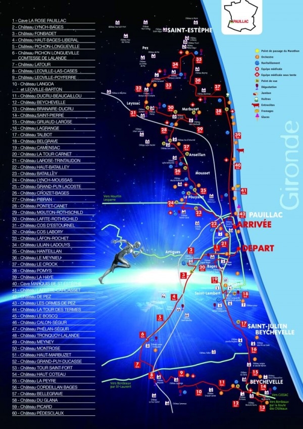2013波爾多馬拉松路線圖