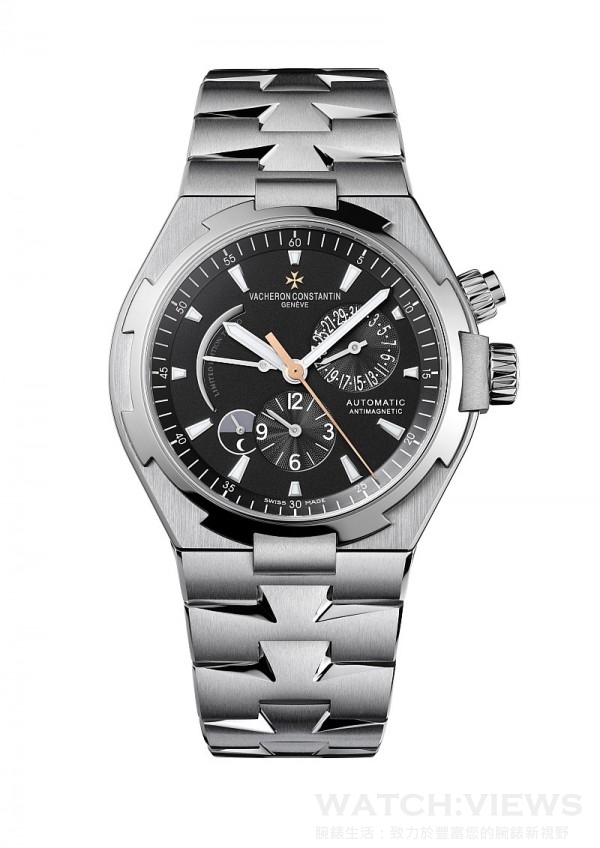 Overseas縱橫四海系列兩地時間腕錶銀座專賣店限量版，100只。 