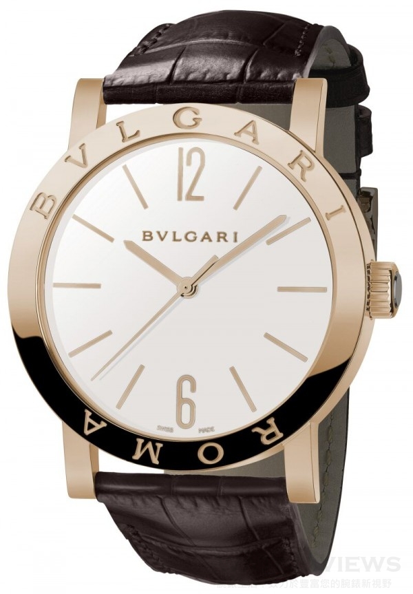 寶格麗BVLGARI Roma限量款腕錶(白色面盤，39mm)，售價約台幣674,000元。