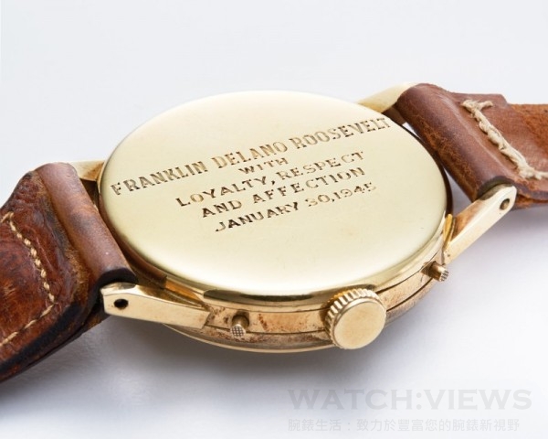 Tiffany CT60腕錶的靈感原型——1945年美國時任總統富蘭克林‧羅斯福獲贈的一枚Tiffany黃金款腕錶