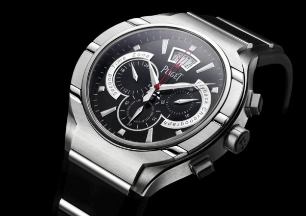 Piaget Polo FortyFive計時腕錶系列標示著一個卓越新時代的降臨。直徑45毫米的鈦金屬錶殼與橡膠錶圈完美結合。其運動腕錶的外觀適用於騎馬或潛水等活動時佩帶。