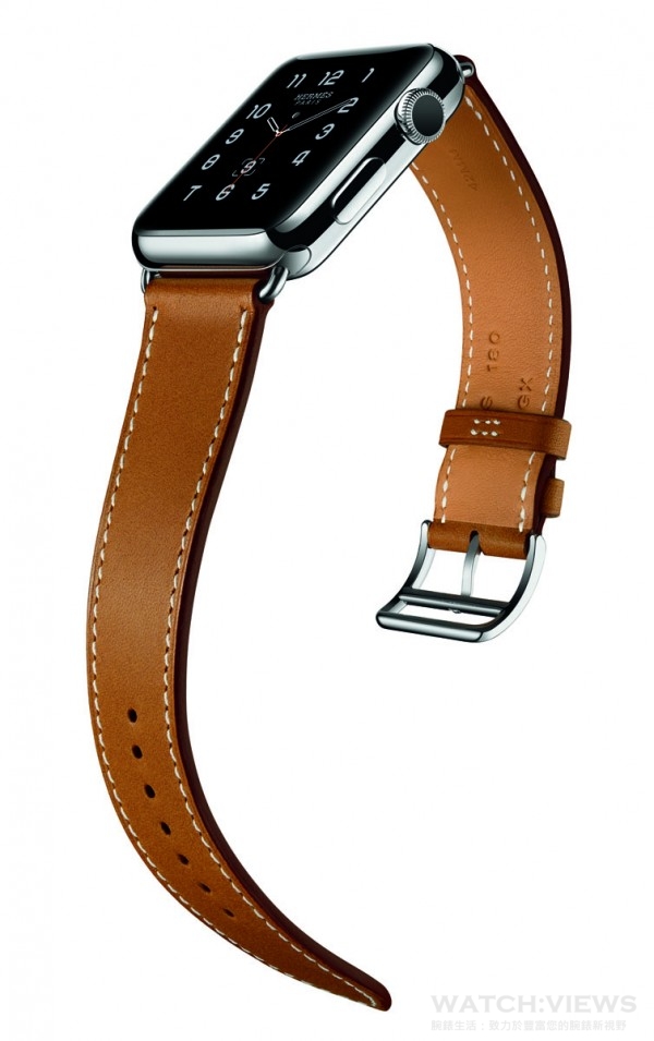 Apple Watch愛馬仕版中的Single Tour有38mm與42mm兩種尺寸的不鏽鋼錶殼可供選擇，售價分別是1100美元與1150美元（約新台幣36000與37700元）。