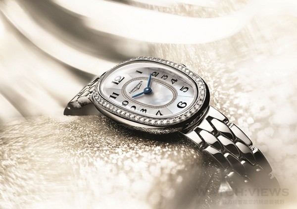 浪琴表圓舞曲系列珍珠母貝面盤鑲鑽腕錶(L2.305.0.83.6)