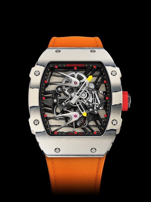 Richard Mille 錶廠通過RM 27-02 納達爾陀飛輪腕錶原型樣件，首度將“一體式”鏤空機芯底板呈現在世人眼前。