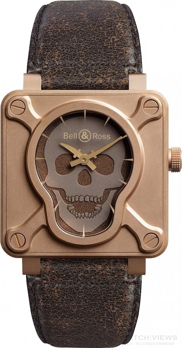 BR01 Skull Bronze. 骷髏腕錶風格強烈