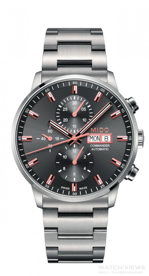 Commander Chronograph Caliber 60 香榭系列60小時計時腕錶，型號M016.414.11.061.00，建議售價NT$63,200。
