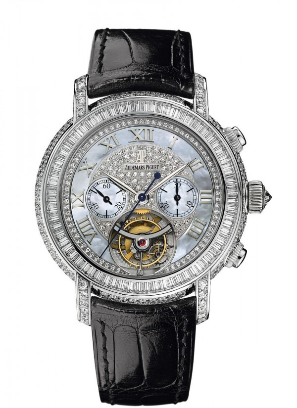 Jules Audemars方鑽陀飛輪計時碼錶，定價10,768,000。