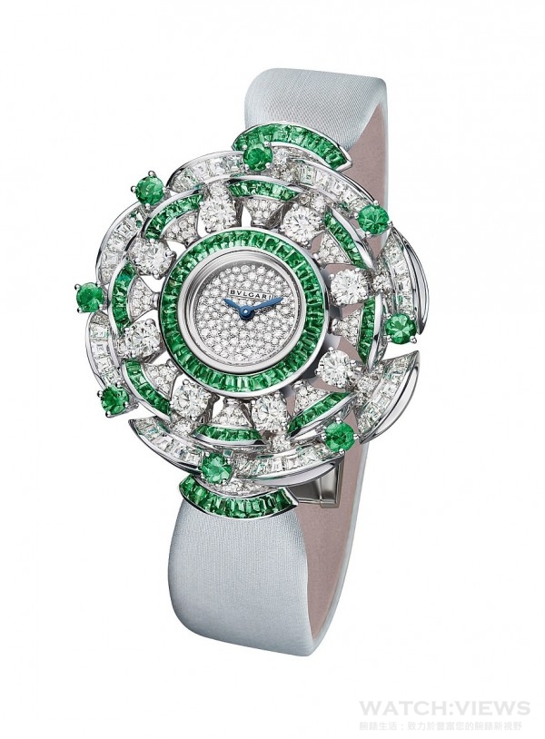BVLGARI  Diva 彩寶鑲鑽腕錶祖母綠款，型號102463，建議售價請店洽。