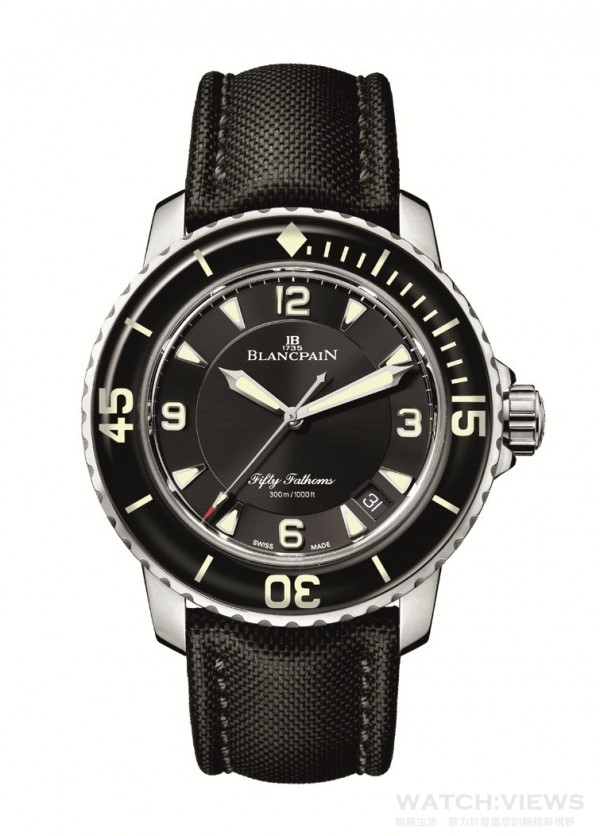 寶鉑錶五十噚系列三針日期自動腕錶，建議售價NTD$ 479,000。