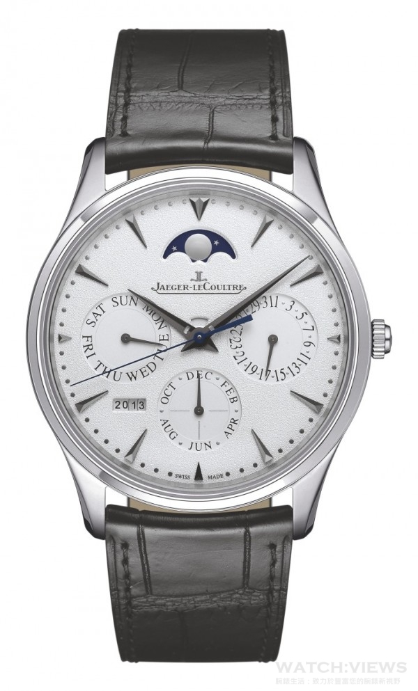 積家Master Ultra Thin Perpetual超薄大師系列萬年曆腕錶，Q1303520，建議售價NT$1,050,000。