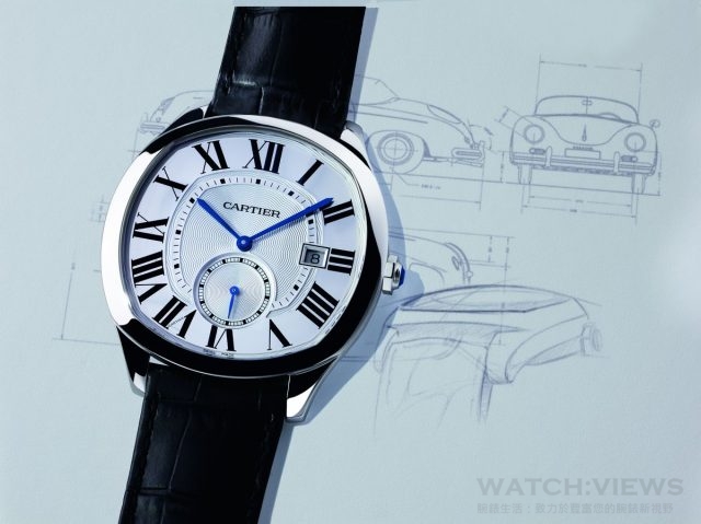 Drive de Cartier腕錶 小三針加日期的基本款式，絕佳的細節描述與最實用的時間功能組合，不鏽鋼款式更是入門卡地亞腕錶的超值首選。