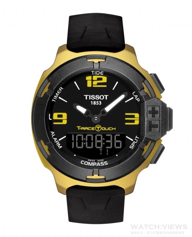 天梭競速觸控系列鋁金屬環法自行車賽特別版腕錶，建議售價 NT$16,200