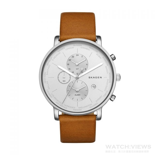 SKAGEN Hagen世界時區腕錶，建議售價NT$9,550。