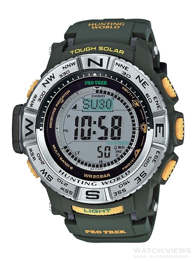 CASIO PRO TREK X HUNTING WORLD限量聯名錶款 型號PRW-3510HW-3，建議售價NTD13,500。