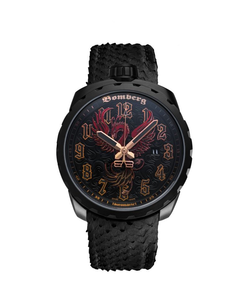 Bolt-68Nicky Jam自動大三針腕錶，與雷鬼樂巨星Nicky Jam合作，自動上鍊機械機芯，蟒蛇皮錶帶，全球限量100只。