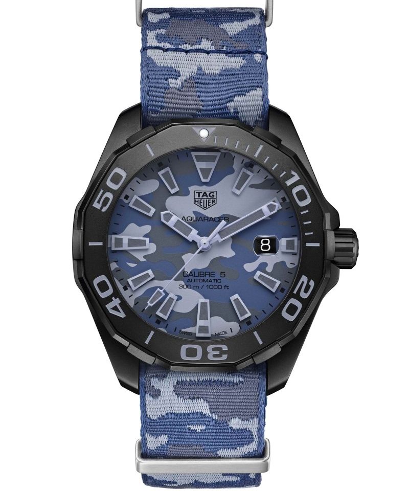 Aquacacer Camouflage防水300米迷彩印花腕錶，建議售價NT$90,900。