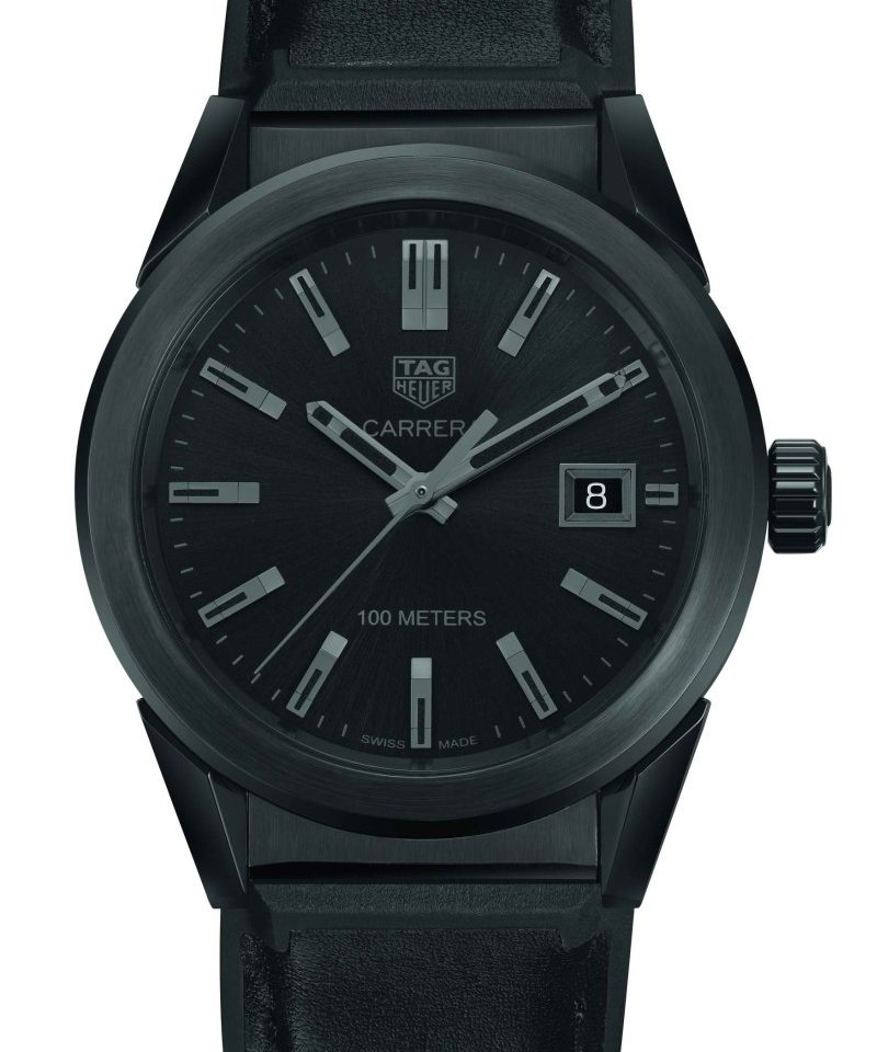 Carrera Lady女裝腕錶，黑色錶盤，黑色全粒面小牛皮錶帶，建議售價NT$ 67,200。