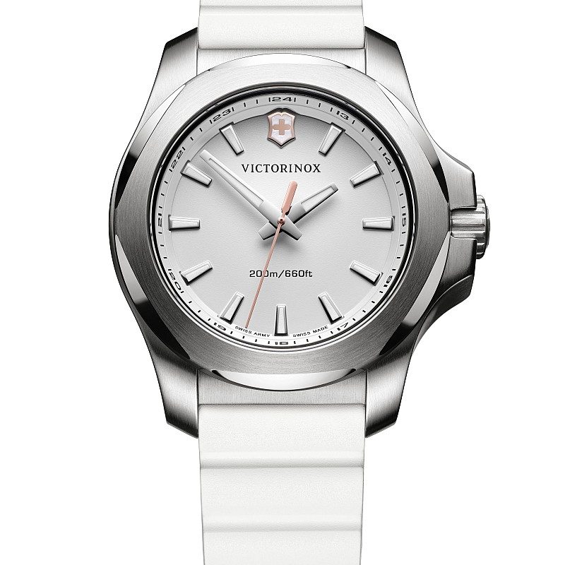 I.N.O.X. V 腕錶，白色錶盤及天然橡膠錶帶