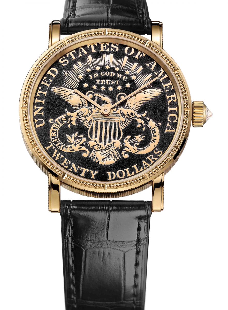 Coin系列 雙鷹金幣腕錶，參考售價NTD 805,000。
