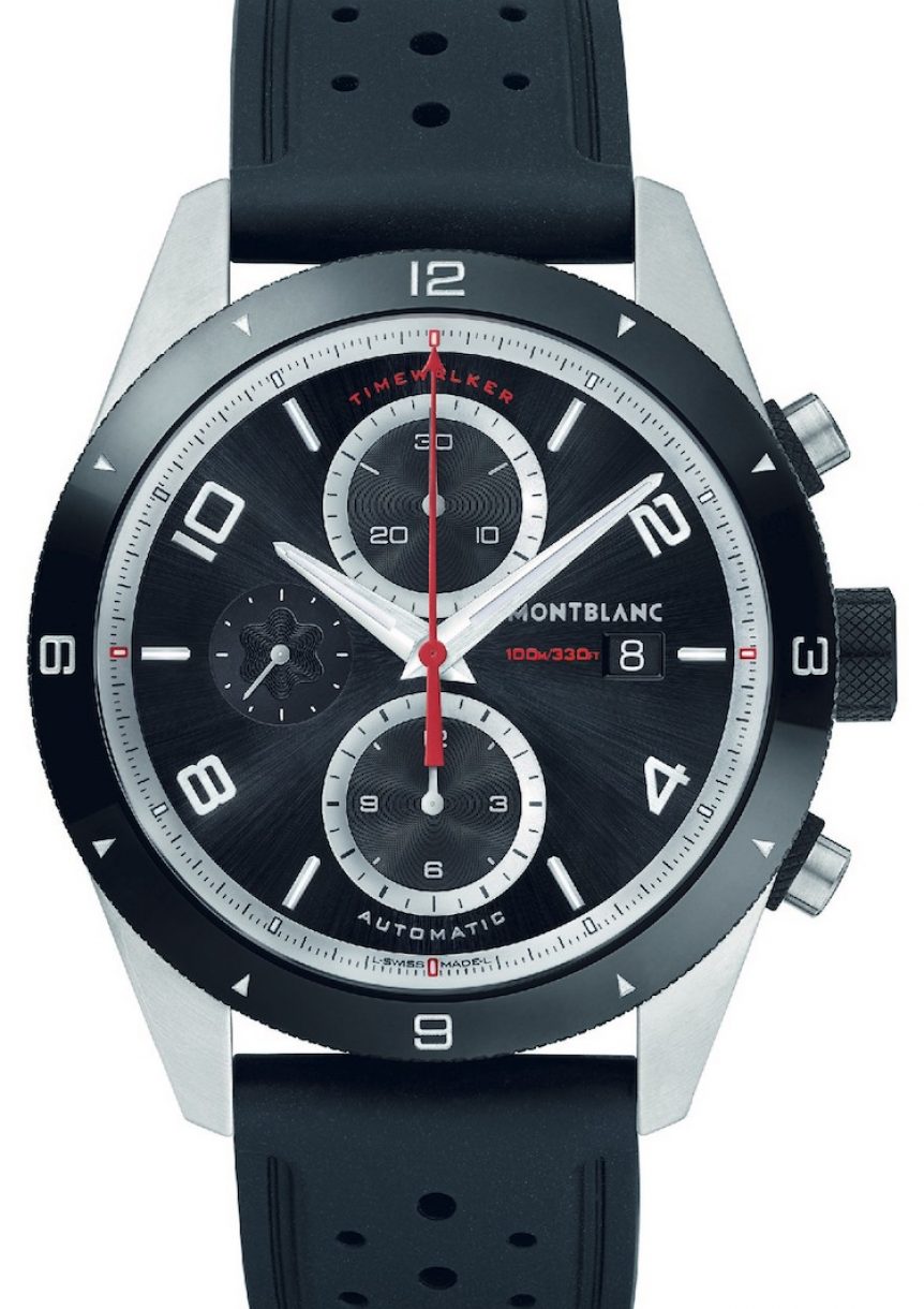 萬寶龍TimeWalker時光行者系列自動計時腕錶，參考售價：NTD 138,000。
