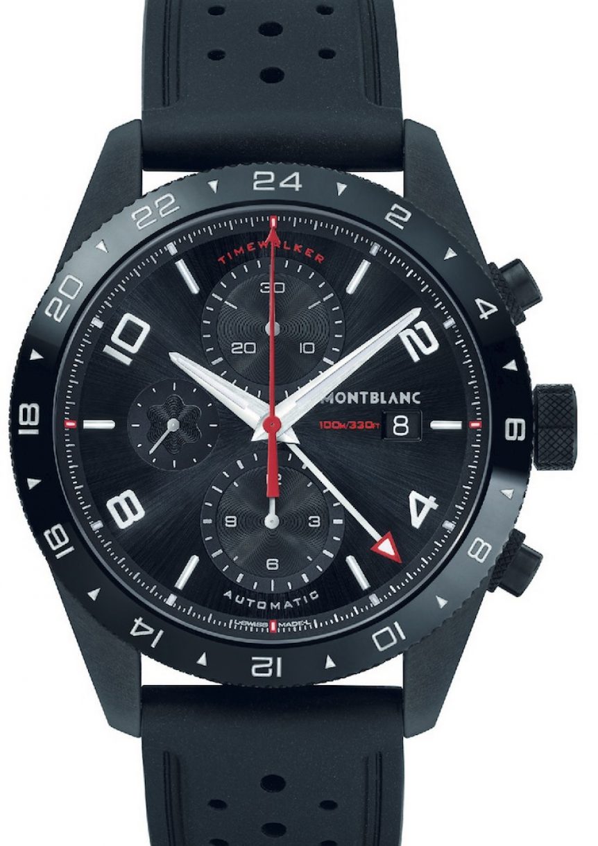 萬寶龍TimeWalker時光行者系列UTC多時區計時腕錶，參考售價：NTD 172,600。
