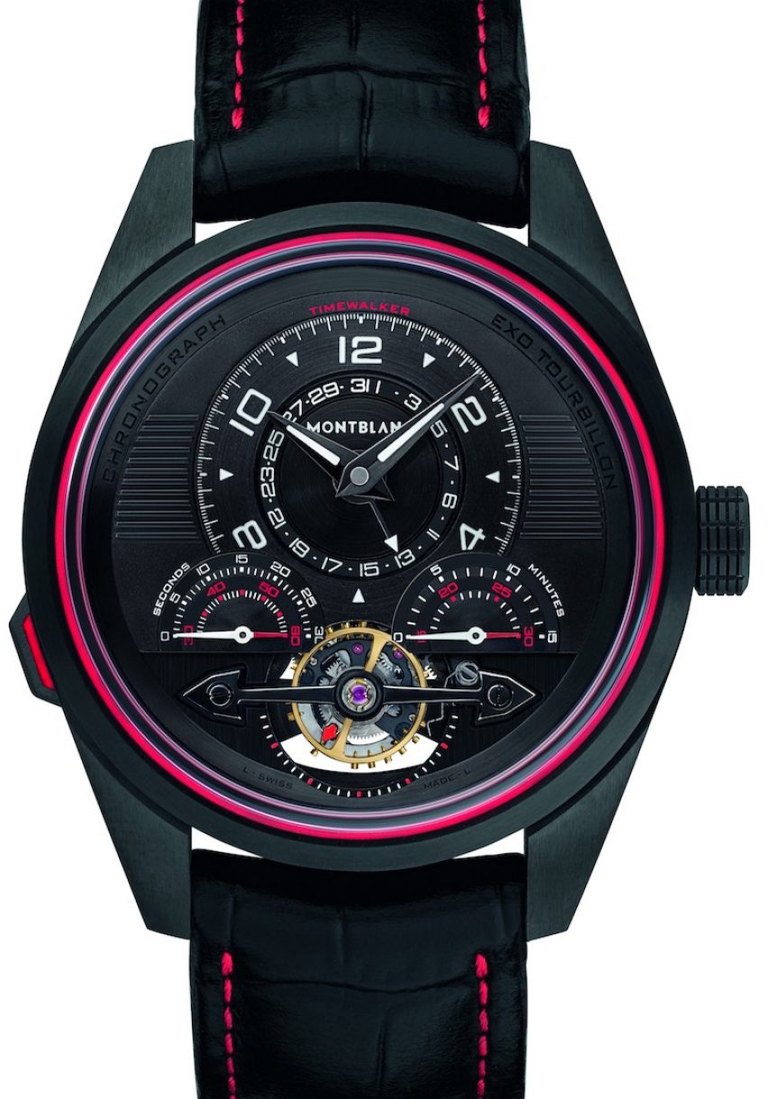 萬寶龍TimeWalker系列一分鐘外置陀飛輪計時腕錶，限量100只，參考售價：NTD 1,389,700。