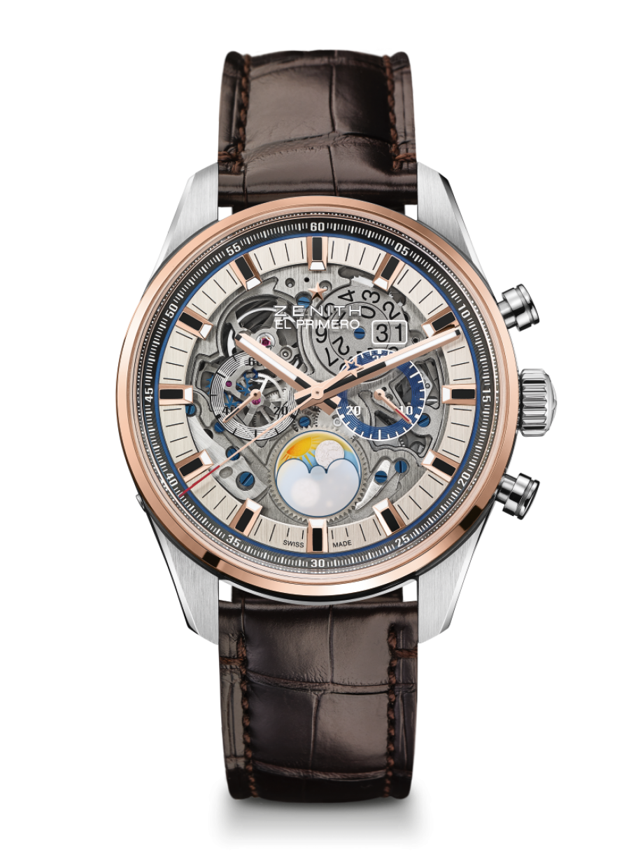 ZENITH Chronomaster El Primero Grande Date Full Open 45毫米計時腕錶，參考售價NTD 436,100。