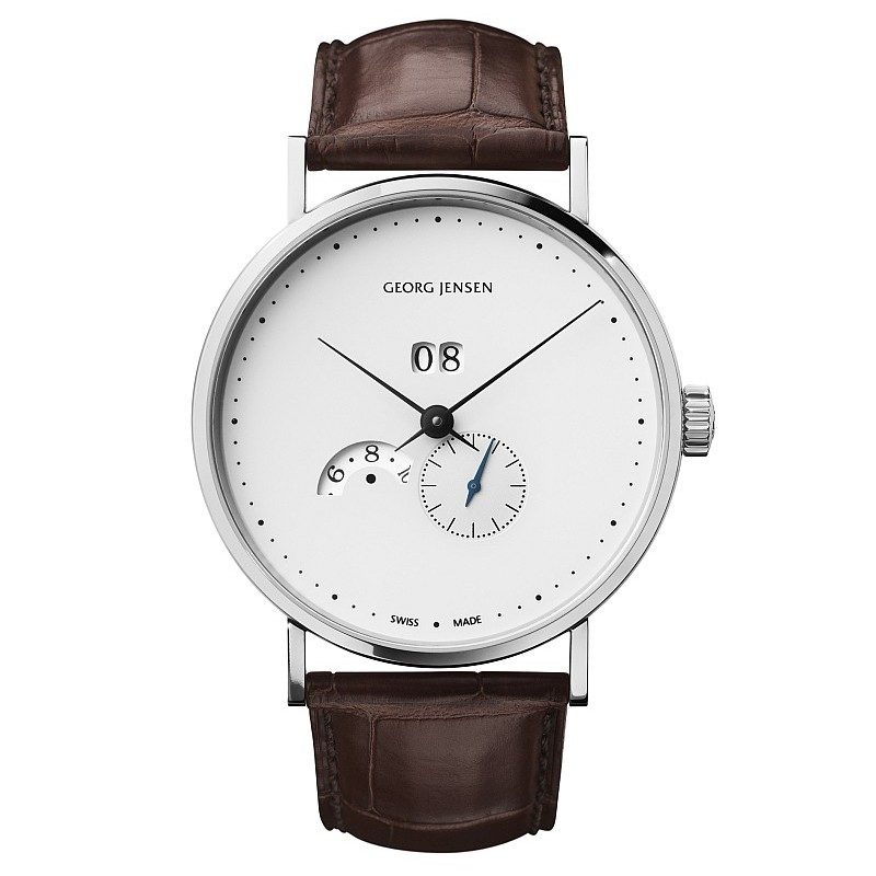 KOPPEL年曆自動錶（直徑41毫米，自動上鍊機芯，大日期窗年曆功能，咖啡色鱷魚皮錶帶），建議售價NT$186,800。