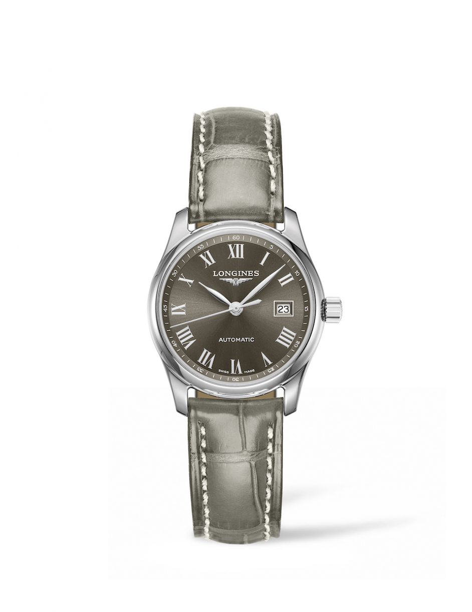 Longines 浪琴表巨擘系列曜石灰鱷魚皮腕錶 (L2.257.4.71.3)，錶徑29毫米，參考售價 NT$59,800
