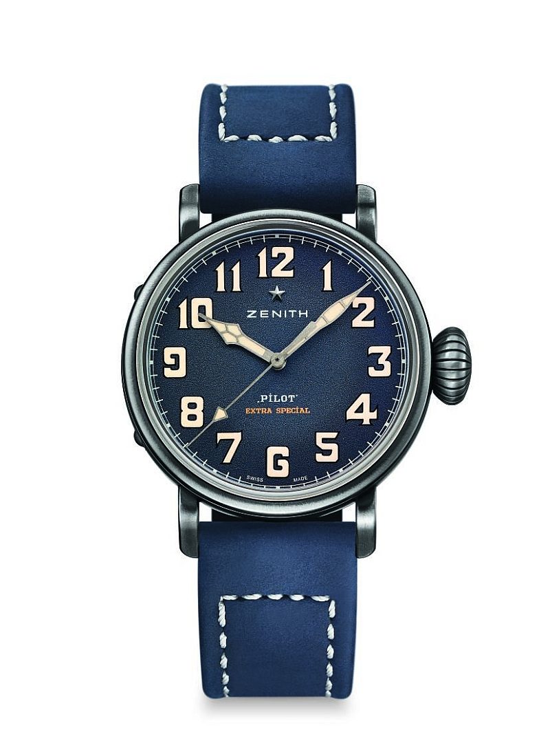 Pilot Type 20 Extra Special 40 毫米腕錶，藍色面盤，海軍藍色錶帶。