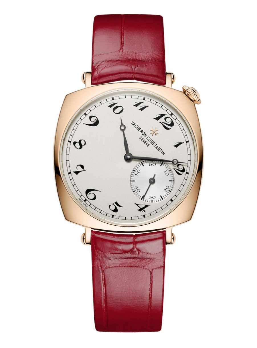 Historiques American 1921，錶徑36.5毫米，搭配紅色亮面密西西比鱷魚皮錶帶錶款
