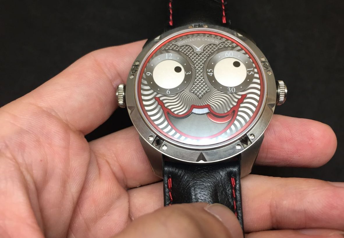Konstantin Chaykin Joker，鋯合金錶殼，錶徑42毫米，時、分、月相，K07-0自動上鍊機芯(以ETA 2824-2為基礎)，預估拍賣價：瑞士法郎10,000-15,000(美金11,000-16,000)。